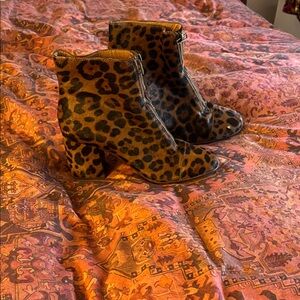 Madewell Leopard Print Heeled Boots